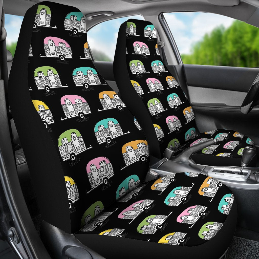 Camper Pattern Camping Themed No 2 Print Universal Fit Car Seat Covers