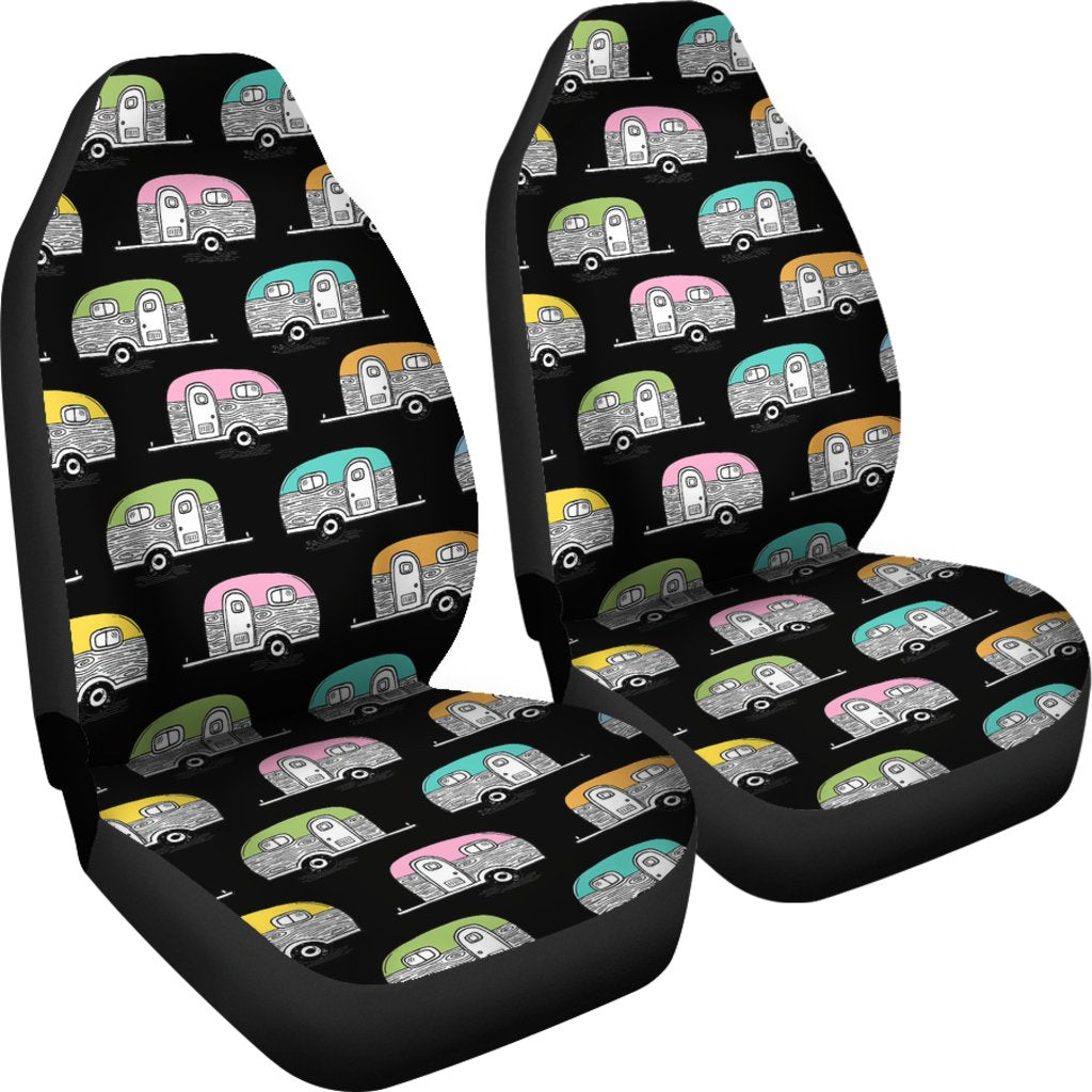 Camper Pattern Camping Themed No 2 Print Universal Fit Car Seat Covers