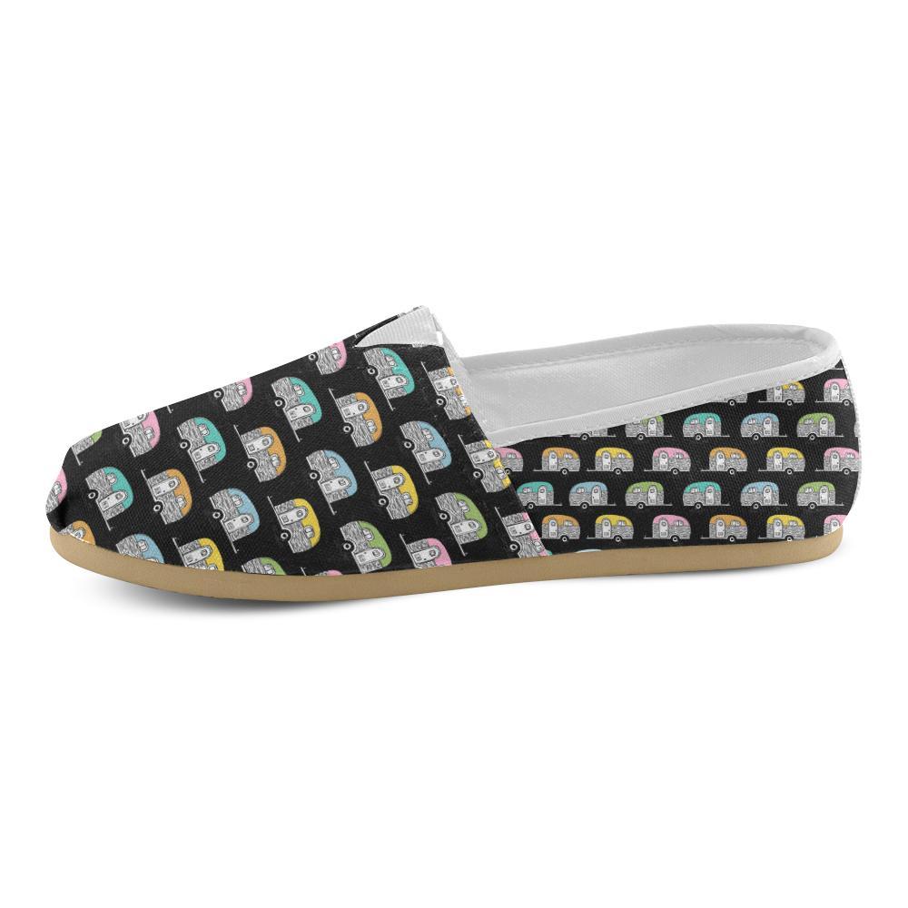Camper Pattern Camping Themed No 2 Print Women Casual Shoes-JorJune.com