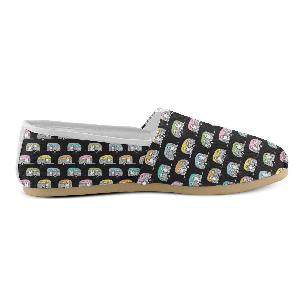 Camper Pattern Camping Themed No 2 Print Women Casual Shoes-JorJune.com