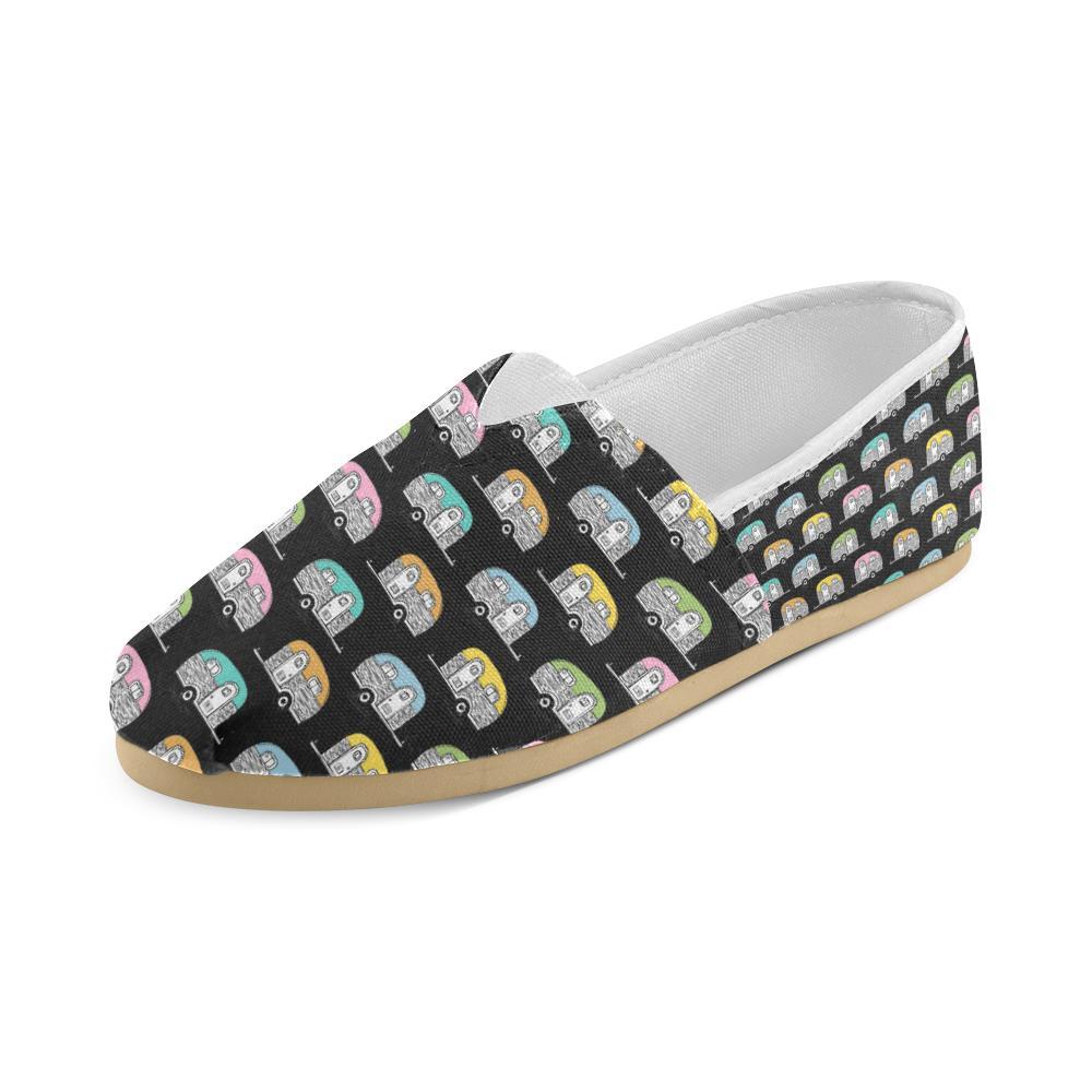 Camper Pattern Camping Themed No 2 Print Women Casual Shoes-JorJune.com