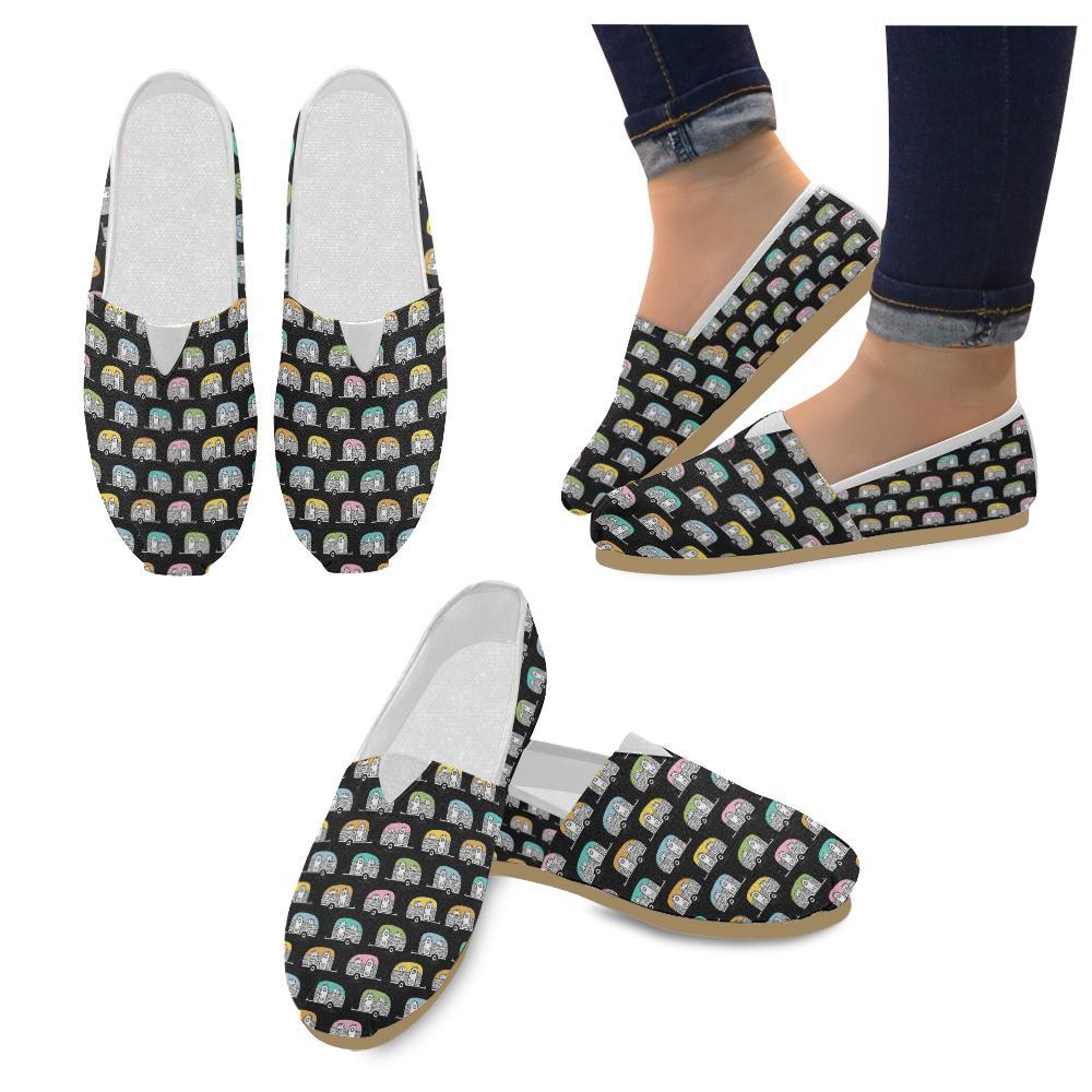 Camper Pattern Camping Themed No 2 Print Women Casual Shoes-JorJune.com