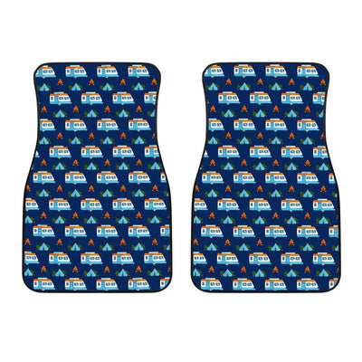 Camper Pattern Camping Themed No 3 Print Car Floor Mats-JorJune