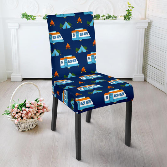 Camper Pattern Camping Themed No 3 Print Dining Chair Slipcover-JORJUNE.COM