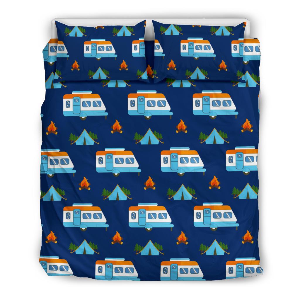 Camper Pattern Camping Themed No 3 Print Duvet Cover Bedding Set-JORJUNE.COM
