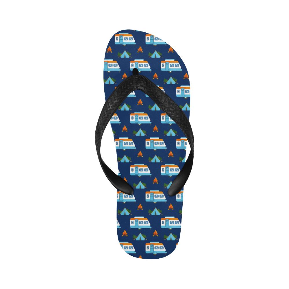 Camper Pattern Camping Themed No 3 Print Flip Flops-JorJune
