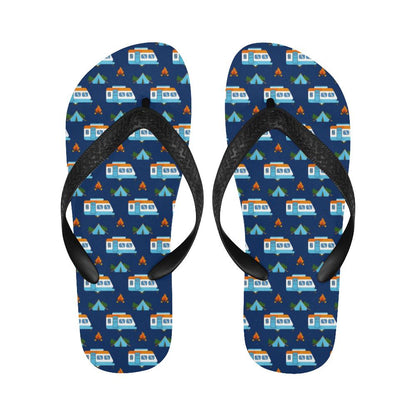 Camper Pattern Camping Themed No 3 Print Flip Flops-JorJune