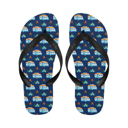 Camper Pattern Camping Themed No 3 Print Flip Flops-JorJune