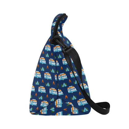 Camper Pattern Camping Themed No 3 Print Neoprene Lunch Bag-JorJune