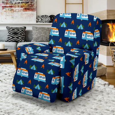 Camper Pattern Camping Themed No 3 Print Recliner Slipcover-JORJUNE.COM