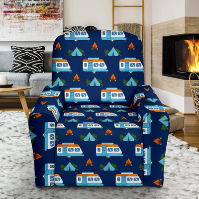 Camper Pattern Camping Themed No 3 Print Recliner Slipcover-JORJUNE.COM