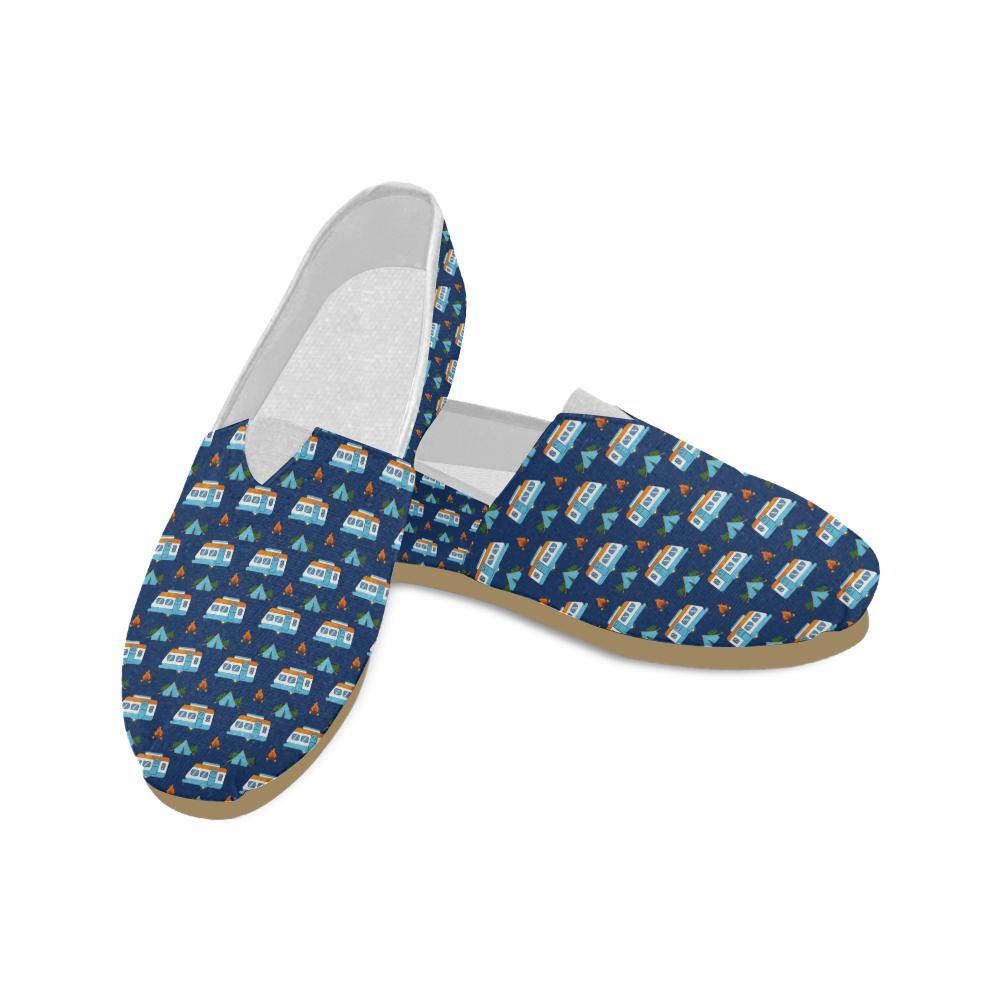 Camper Pattern Camping Themed No 3 Print Women Casual Shoes-JorJune.com