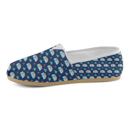 Camper Pattern Camping Themed No 3 Print Women Casual Shoes-JorJune.com