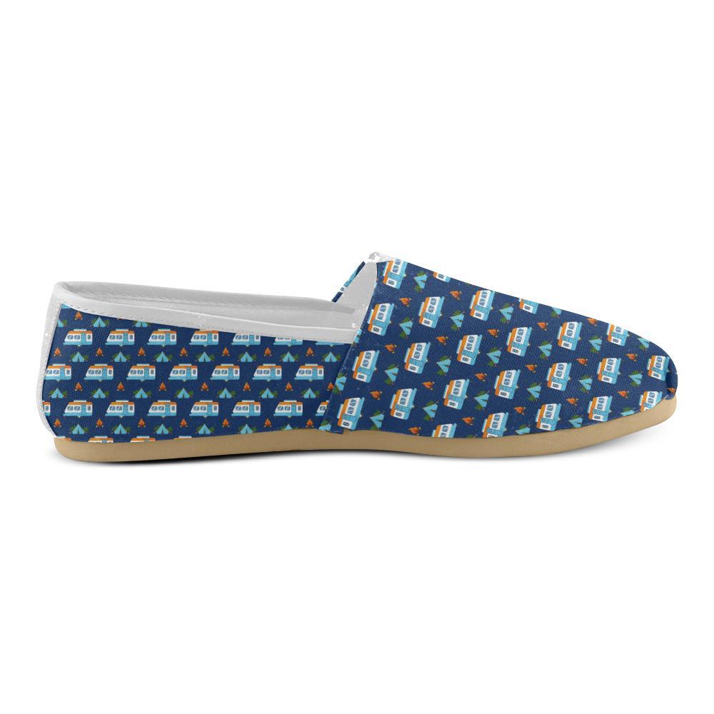 Camper Pattern Camping Themed No 3 Print Women Casual Shoes-JorJune.com