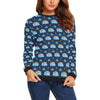 Camper Pattern Camping Themed No 3 Print Women Long Sleeve Sweatshirt-JorJune