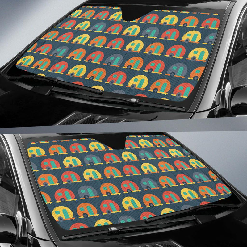 Camper Pattern Print Design 02 Car Sun Shade-JORJUNE.COM