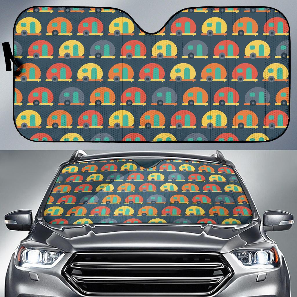 Camper Pattern Print Design 02 Car Sun Shade-JORJUNE.COM