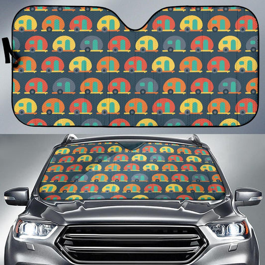 Camper Pattern Print Design 02 Car Sun Shade-JORJUNE.COM