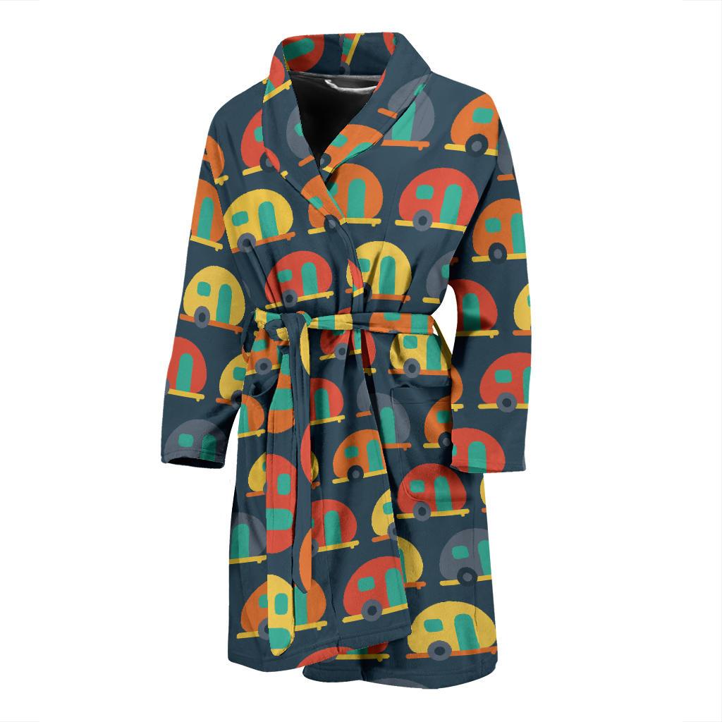 Camper Pattern Print Design 02 Men Bathrobe-JORJUNE.COM