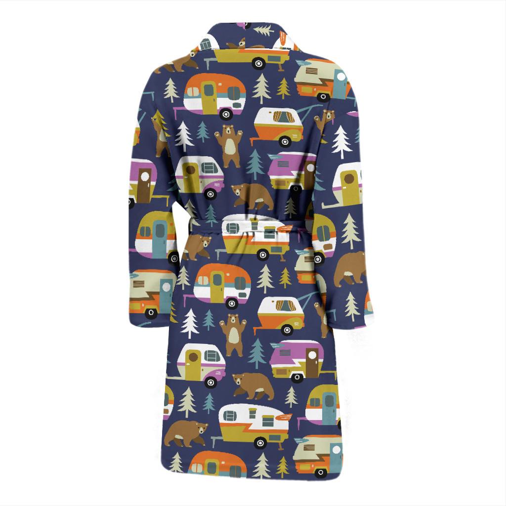 Camper Pattern Print Design 04 Men Bathrobe-JORJUNE.COM