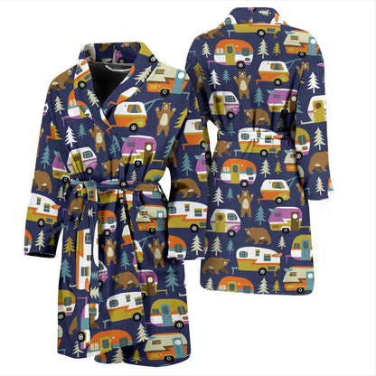 Camper Pattern Print Design 04 Men Bathrobe-JORJUNE.COM