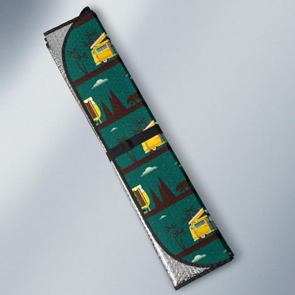 Camper Pattern Print Design 05 Car Sun Shade-JORJUNE.COM