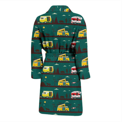 Camper Pattern Print Design 05 Men Bathrobe-JORJUNE.COM