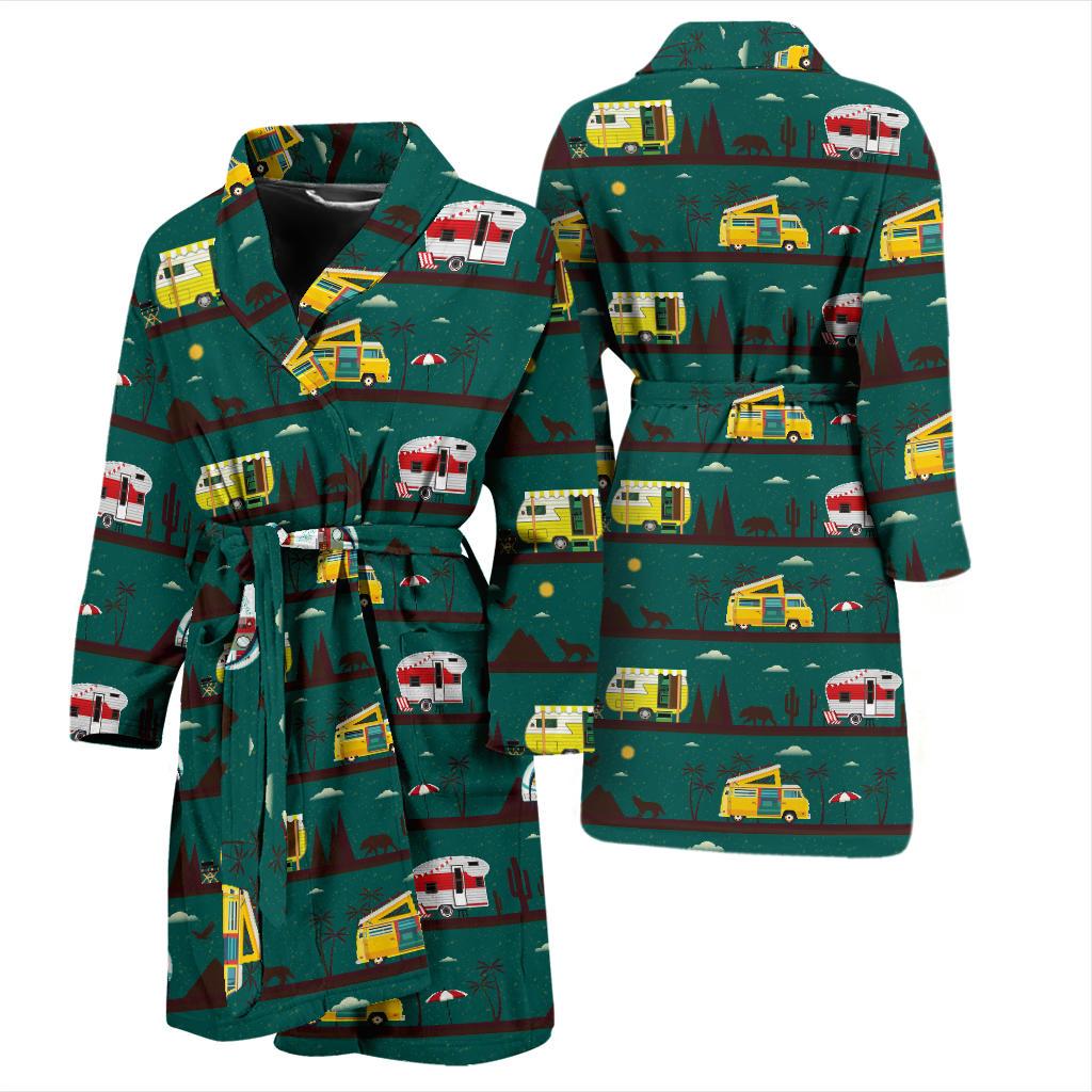 Camper Pattern Print Design 05 Men Bathrobe-JORJUNE.COM