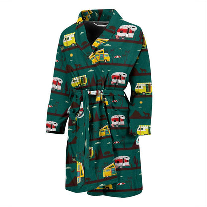 Camper Pattern Print Design 05 Men Bathrobe-JORJUNE.COM