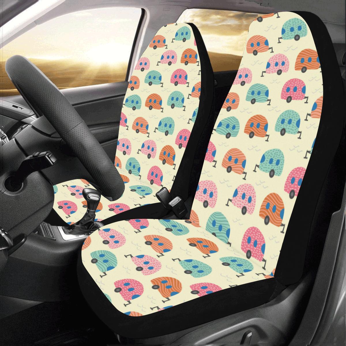 Camper Pattern Print Design 06 Car Seat Covers (Set of 2)-JORJUNE.COM