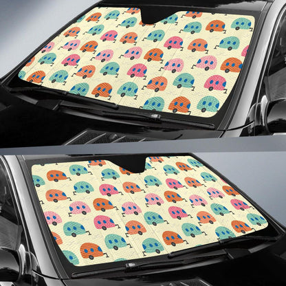Camper Pattern Print Design 06 Car Sun Shade-JORJUNE.COM