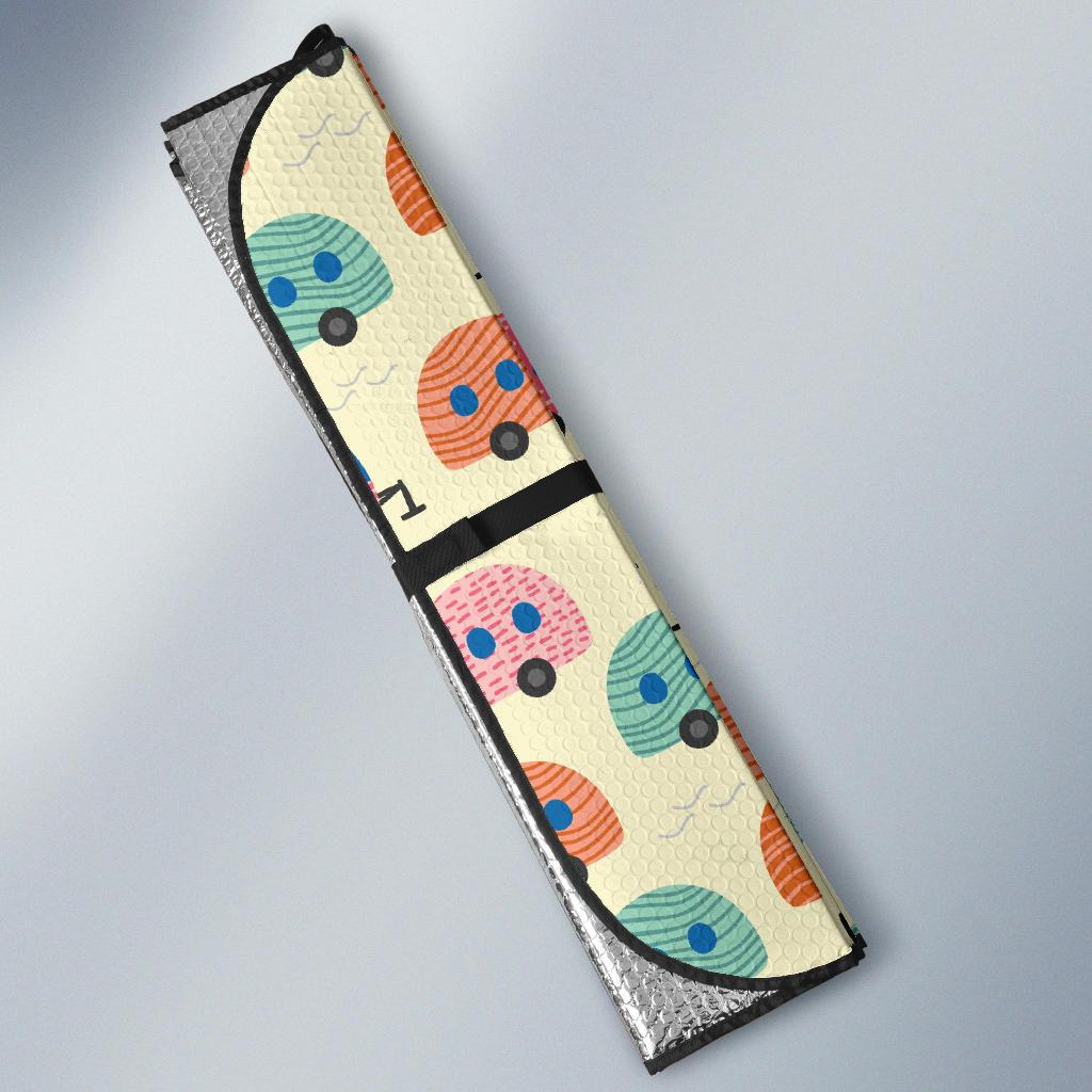 Camper Pattern Print Design 06 Car Sun Shade-JORJUNE.COM