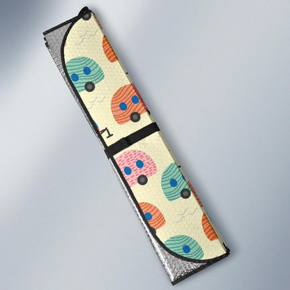 Camper Pattern Print Design 06 Car Sun Shade-JORJUNE.COM