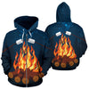 Campfire Camping Women Men Zip Up Hoodie