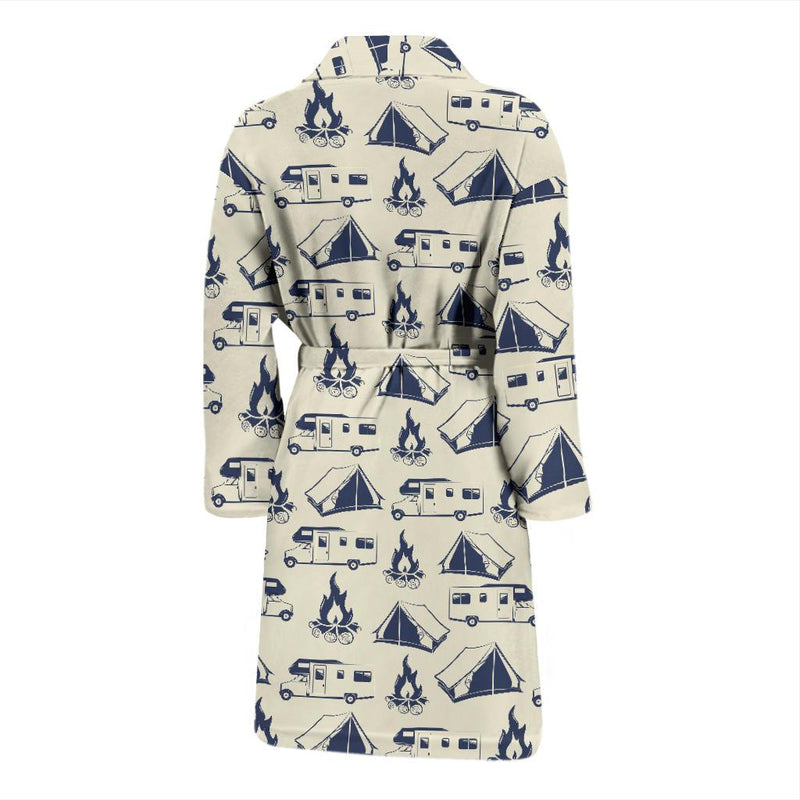 Campfire Pattern Print Design 01 Men Bathrobe-JORJUNE.COM