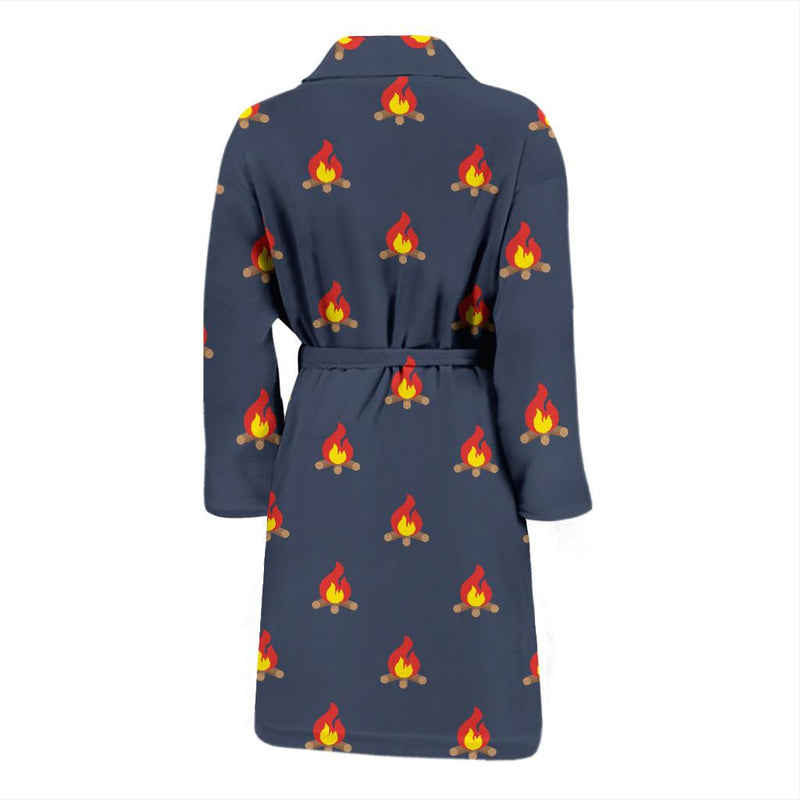 Campfire Pattern Print Design 02 Men Bathrobe-JORJUNE.COM