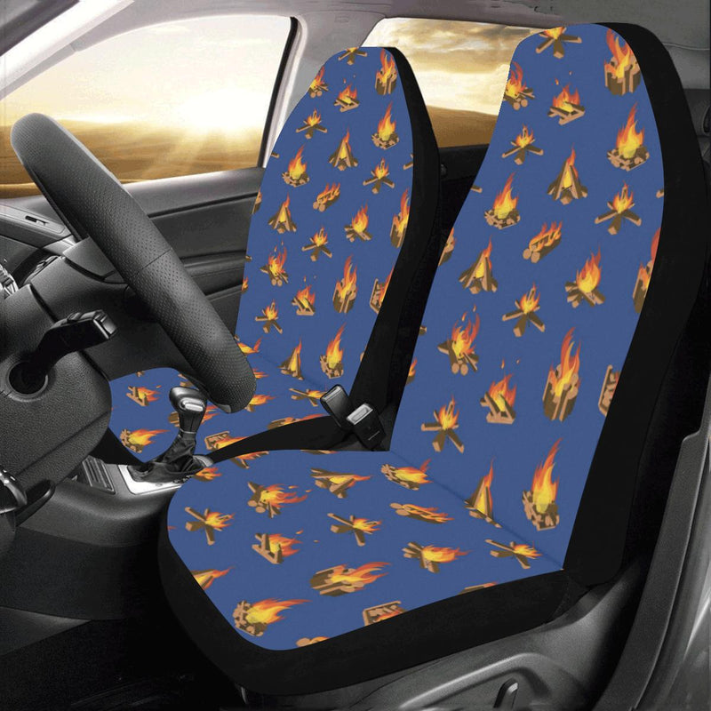 Campfire Pattern Print Design 03 Car Seat Covers (Set of 2)-JORJUNE.COM