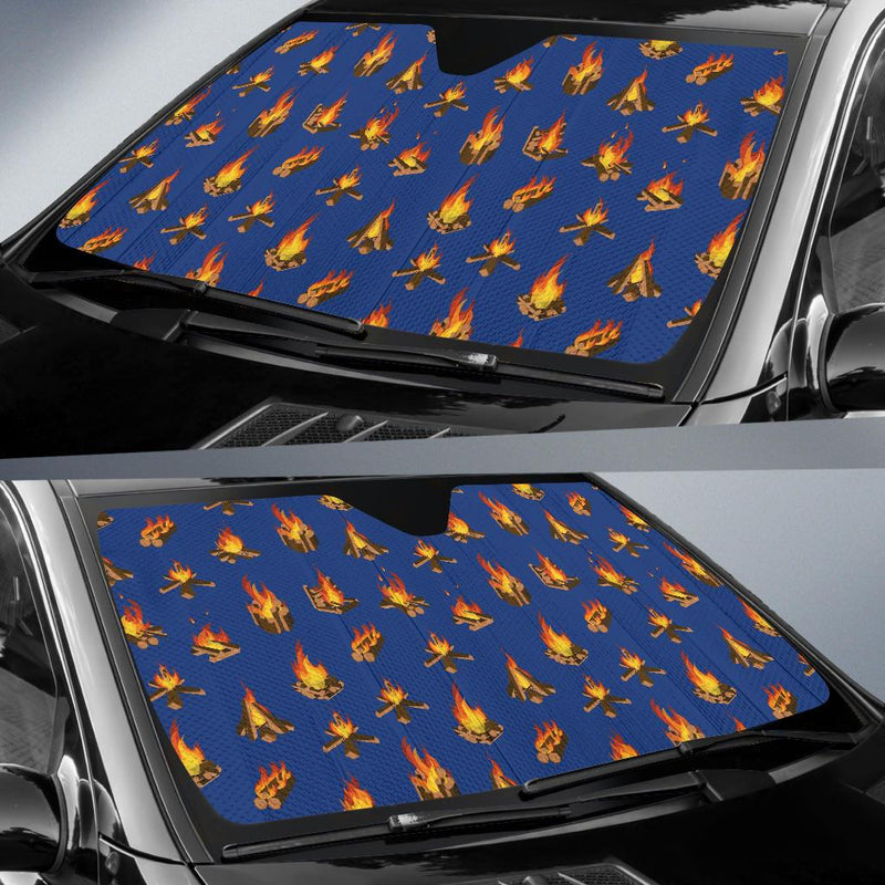 Campfire Pattern Print Design 03 Car Sun Shade-JORJUNE.COM