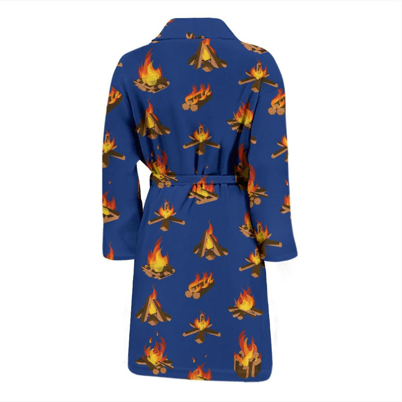 Campfire Pattern Print Design 03 Men Bathrobe-JORJUNE.COM