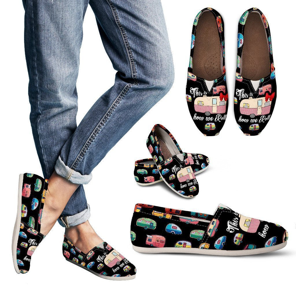 Camping Camper This is how we roll Women Casual Shoes-JorJune.com