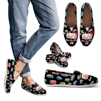 Camping Camper This is how we roll Women Casual Shoes-JorJune.com