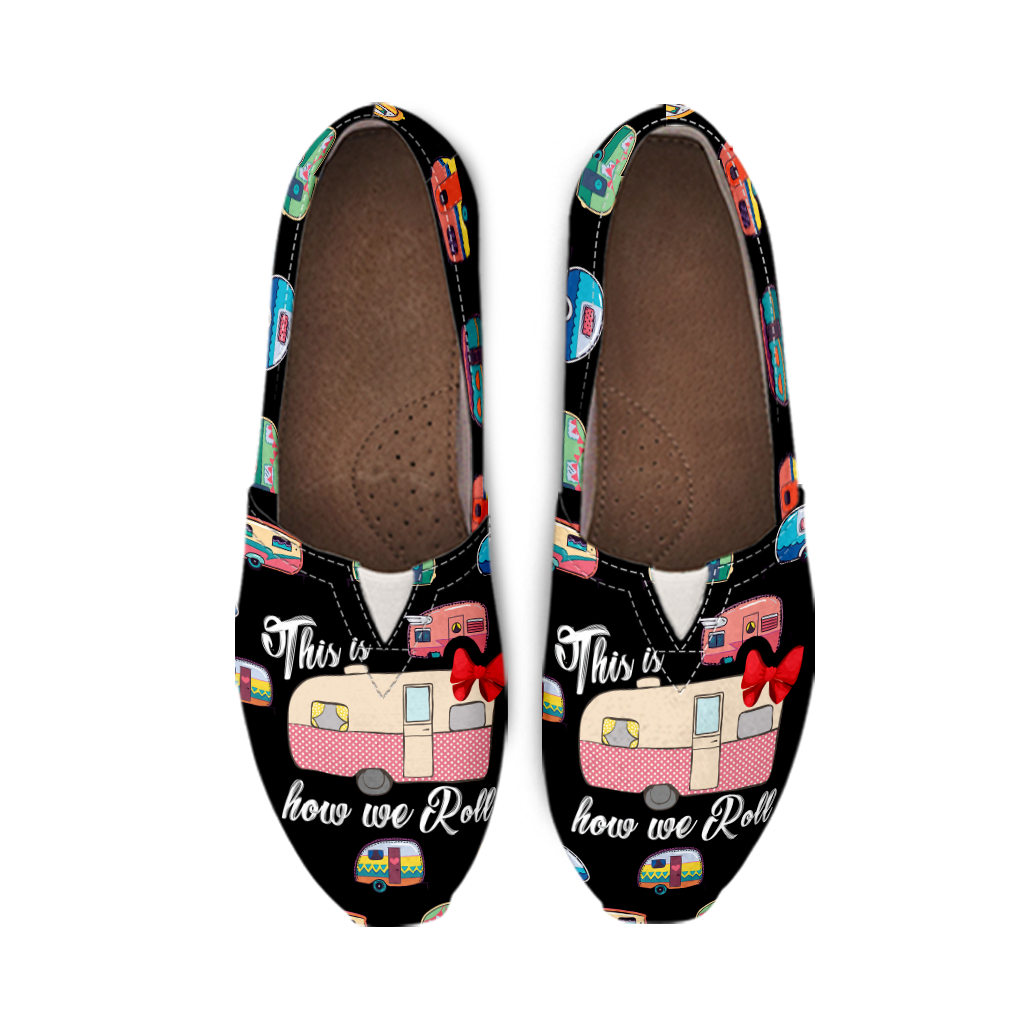 Camping Camper This is how we roll Women Casual Shoes-JorJune.com