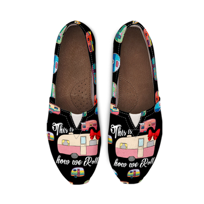 Camping Camper This is how we roll Women Casual Shoes-JorJune.com