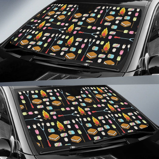 Camping Campfire Marshmallows Car Sun Shade-JorJune