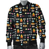 Camping Campfire Marshmallows Men Casual Bomber Jacket