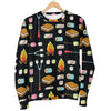 Camping Campfire Marshmallows Men Crewneck Sweatshirt