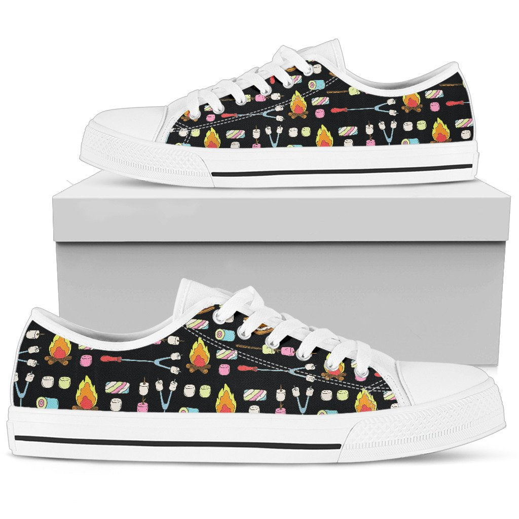 Camping Campfire Marshmallows Men Low Top Shoes