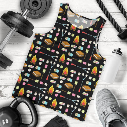 Camping Campfire Marshmallows Men Tank Top