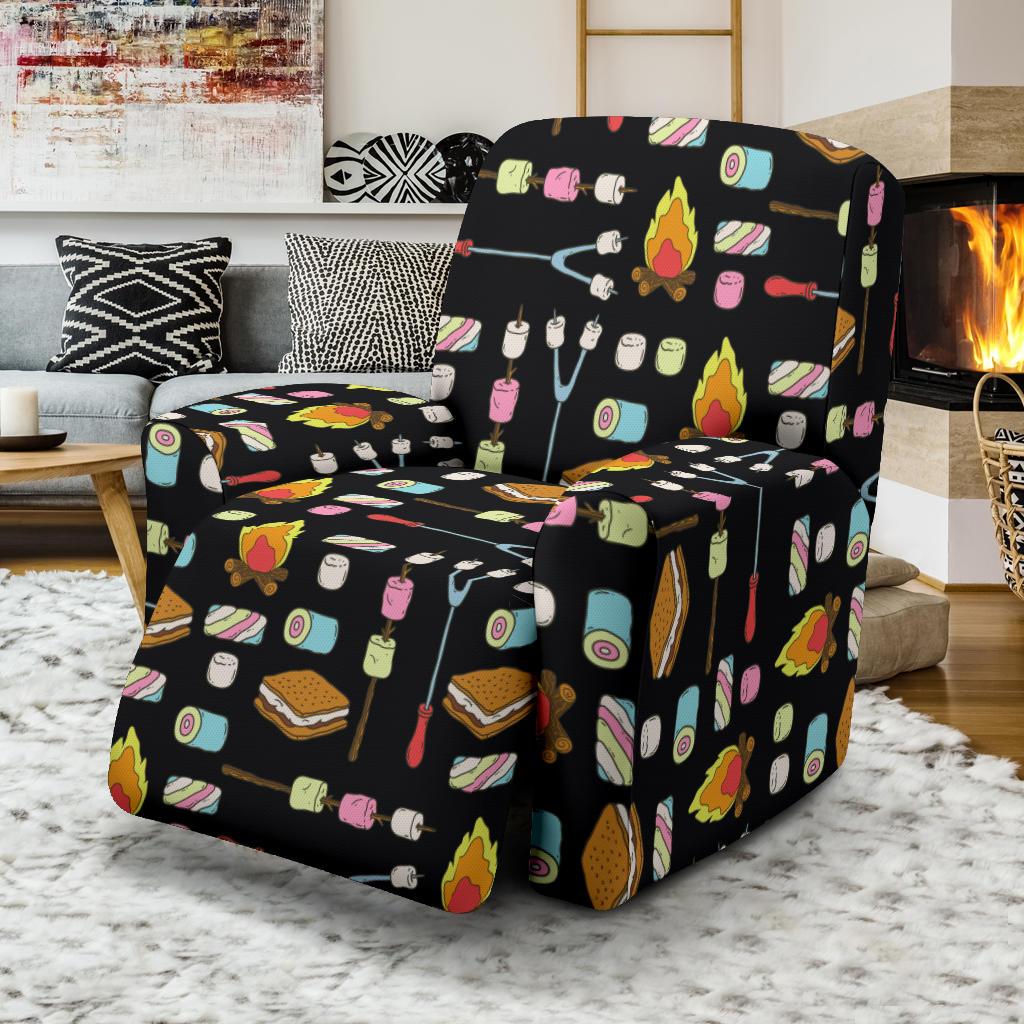Camping Campfire Marshmallows Recliner Slipcover-JORJUNE.COM