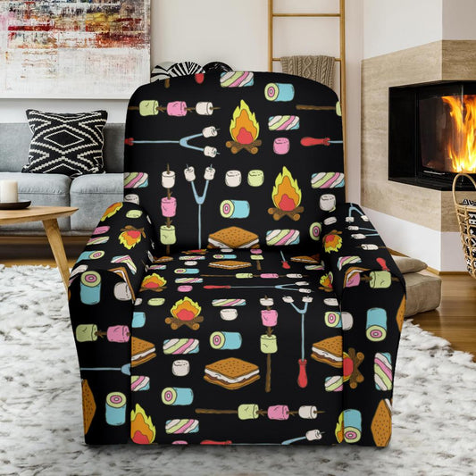 Camping Campfire Marshmallows Recliner Slipcover-JORJUNE.COM